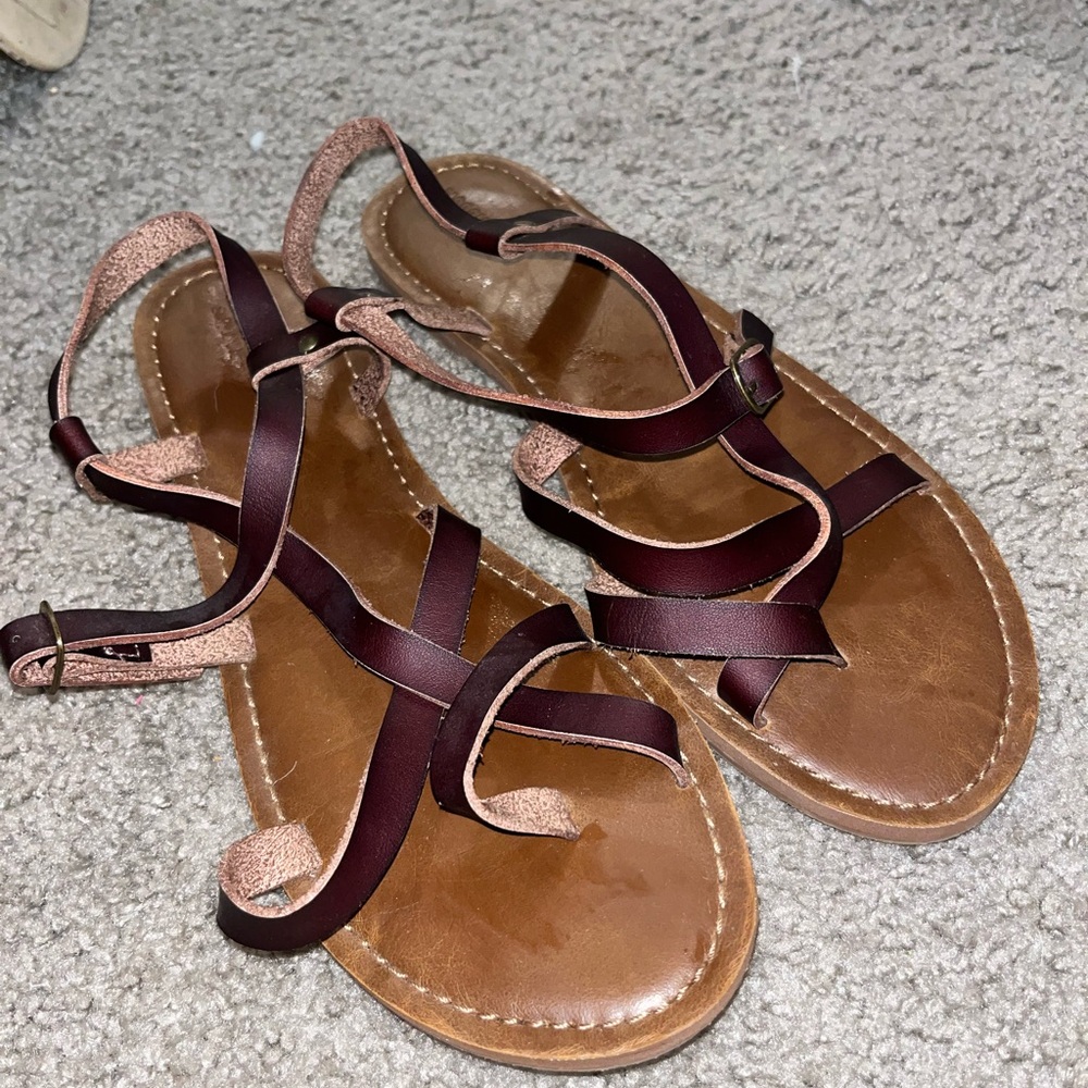 Mossimo Supply Co. Dark Brown Strappy Sandals